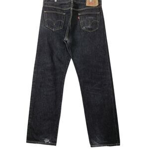 Levi's 501 Original Button Fly Black Denim Jeans Size 38x34, PRE-OWNED